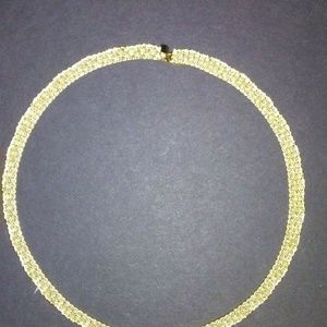 Vintage gold tone studded choker rare 7\8 " wide.